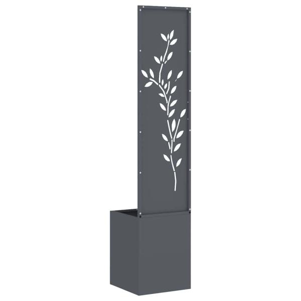 Garten Sichtschutz-Leinwand Floral Anthrazit 32 x 140 cm