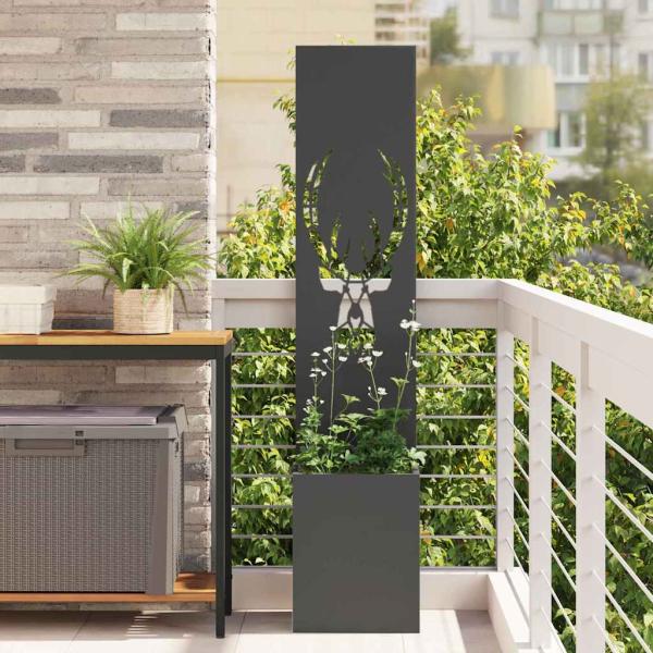 ARDEBO.de - Garten Sichtschutz-Leinwand Tiermuster Schwarz 32 x 140 cm