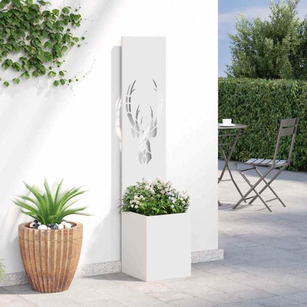 Garten Sichtschutz-Leinwand Tiermuster Weiß 32 x 140 cm