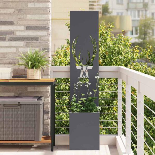 ARDEBO.de - Garten Sichtschutz-Leinwand Tiermuster Anthrazit 32 x 140 cm