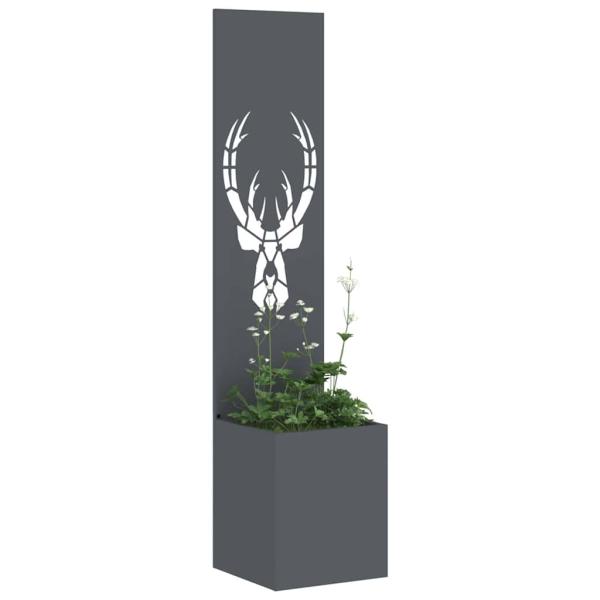 Garten Sichtschutz-Leinwand Tiermuster Anthrazit 32 x 140 cm
