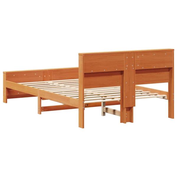 Bettgestell Wachsbraun 120 x 190 cm Massivholz Kiefer