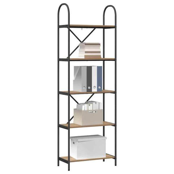 Regal Eiche handwerklich 60 x 30 x 183 cm Holzwerkstoff