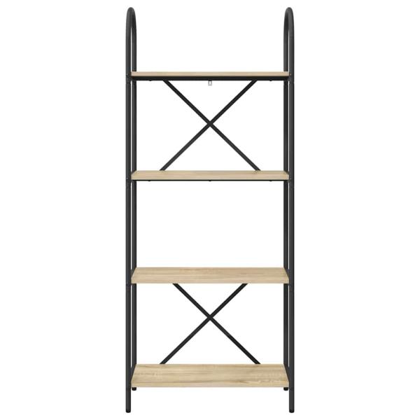 Bücherregal 4 Ebenen 60 x 30 x 146 cm Holzwerkstoff