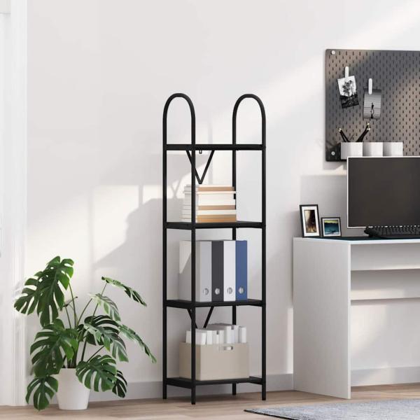 ARDEBO.de - Regal Schwarze Eiche 40 x 30 x 146 cm Holzwerkstoff