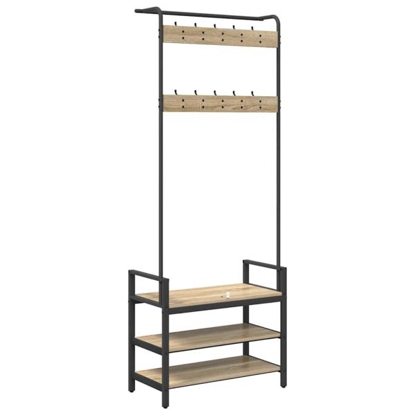 Kleiderständer Sonoma Eiche 75 x 34 x 184 cm Holzwerkstoff