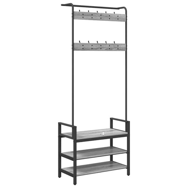 Kleiderständer Grau Sonoma 75 x 34 x 184 cm Holzwerkstoff