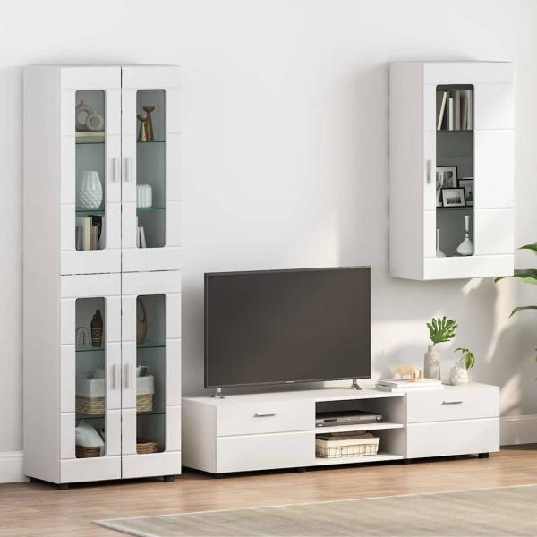 ARDEBO.de - Wandmontierter Schrank Weiß 55 x 29 x 100 cm Holzwerkstoff