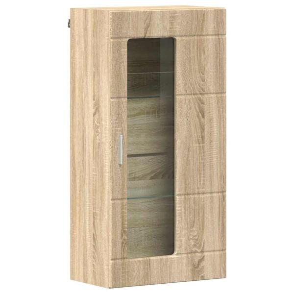 Wandmontierter Schrank mit Regal Sonoma Eiche 55 x 29 x 100 cm