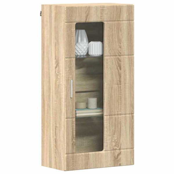 Wandmontierter Schrank mit Regal Sonoma Eiche 55 x 29 x 100 cm