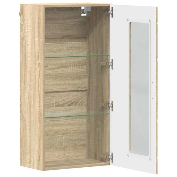 Wandmontierter Schrank mit Regal Sonoma Eiche 55 x 29 x 100 cm