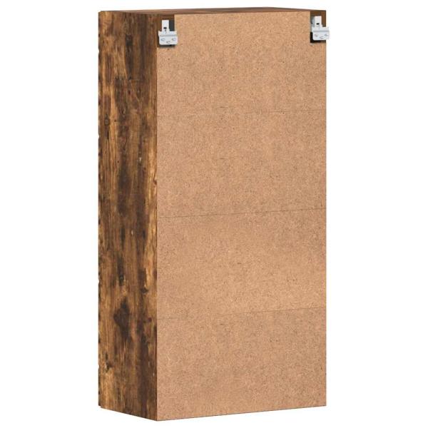 Wandmontierter Schrank mit Regal Räuchereiche 55 x 29 x 100 cm