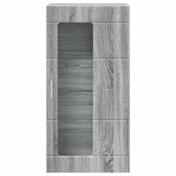 Wandmontierter Schrank mit Regal Grau Sonoma 55 x 29 x 100 cm