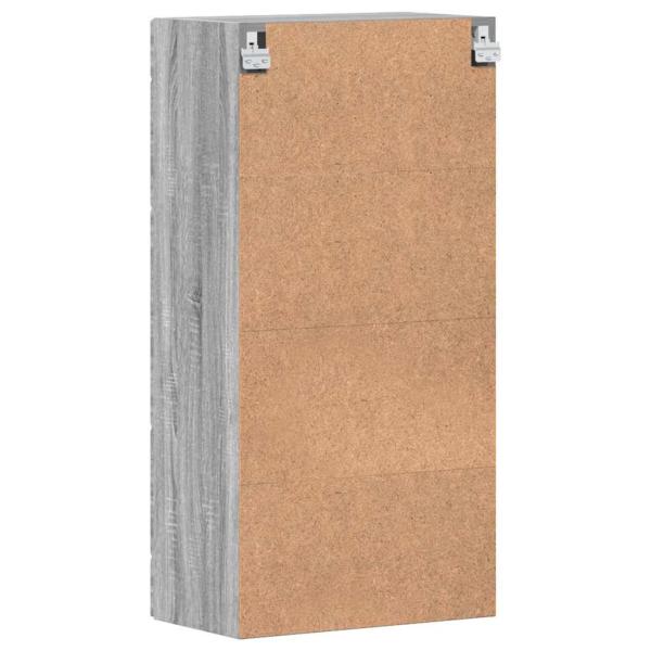 Wandmontierter Schrank mit Regal Grau Sonoma 55 x 29 x 100 cm