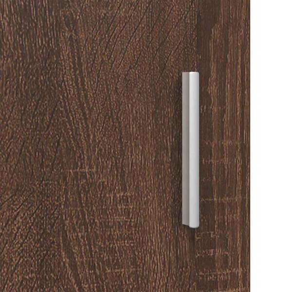 Wandmontierter Schrank mit Regal Braune Eiche 55 x 29 x 100 cm