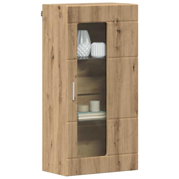 Wandmontierter Schrank Eiche handwerklich 55 x 29 x 100 cm