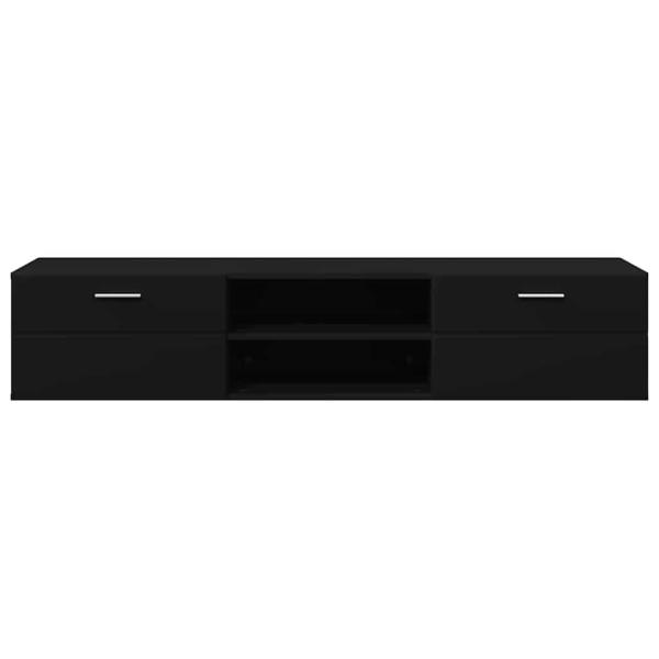 TV-Schränk mit Regal Schwarz 150 x 39 x 30 cm Holzwerkstoff
