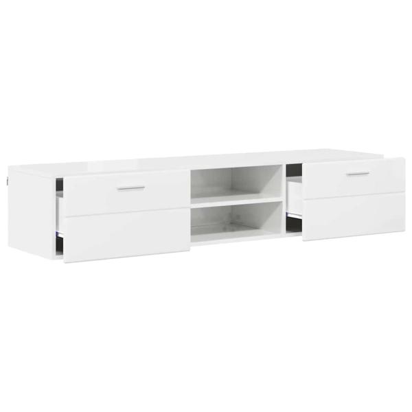 TV-Schränk mit Regal Betongrau 150 x 39 x 30 cm Holzwerkstoff