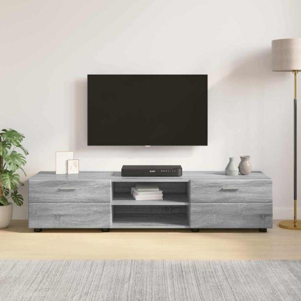 TV-Schränk mit Regal Grau Sonoma 150 x 39 x 30 cm Holzwerkstoff