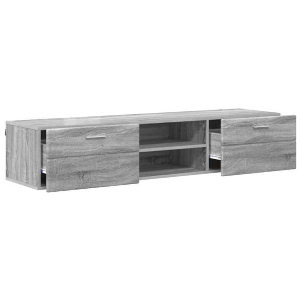 TV-Schränk mit Regal Grau Sonoma 150 x 39 x 30 cm Holzwerkstoff