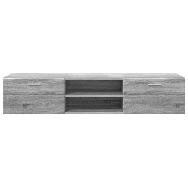 TV-Schränk mit Regal Grau Sonoma 150 x 39 x 30 cm Holzwerkstoff