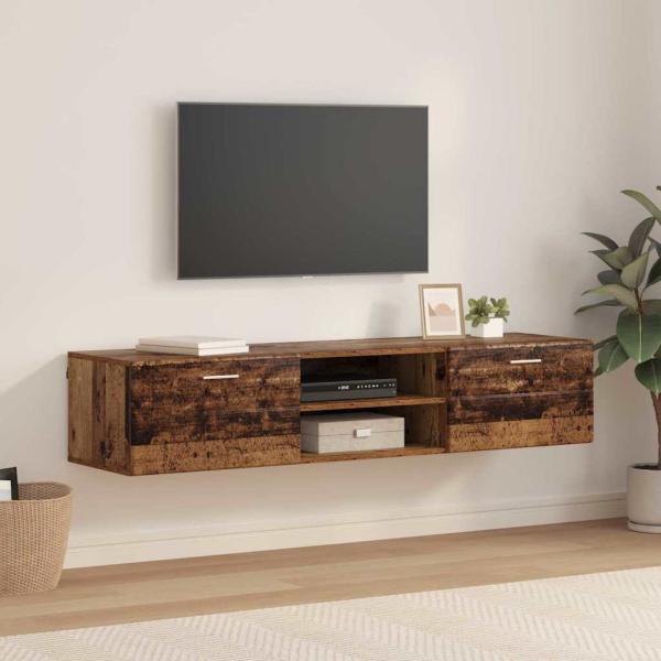 ARDEBO.de - TV-Schränk mit Regal Altholz 150 x 39 x 30 cm Holzwerkstoff