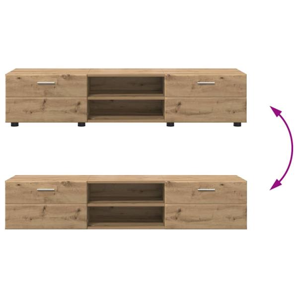 TV-Schränk Eiche handwerklich 150 x 39 x 30 cm Holzwerkstoff