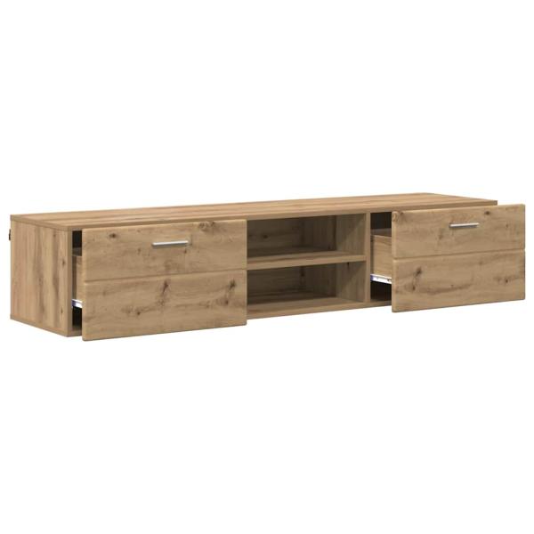 TV-Schränk Eiche handwerklich 150 x 39 x 30 cm Holzwerkstoff
