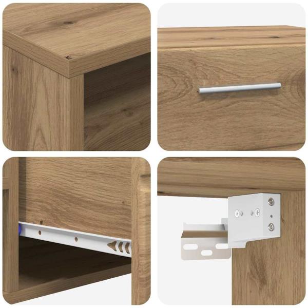 TV-Schränk Eiche handwerklich 150 x 39 x 30 cm Holzwerkstoff