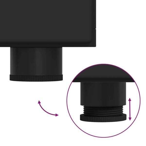 Sideboard mit Regal Schwarz 55.5 x 29 x 100 cm Holzwerkstoff