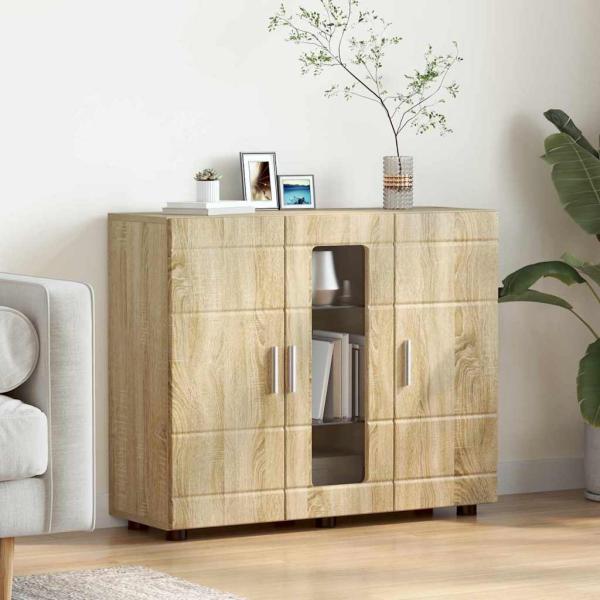 ARDEBO.de - Sideboard mit Tür Sonoma Eiche 55.5 x 29 x 100 cm Holzwerkstoff