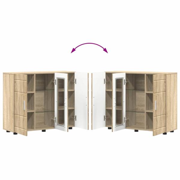 Sideboard mit Tür Sonoma Eiche 55.5 x 29 x 100 cm Holzwerkstoff