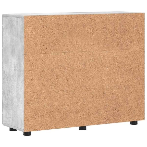 Sideboard mit Regal Betongrau 55.5 x 29 x 100 cm Holzwerkstoff