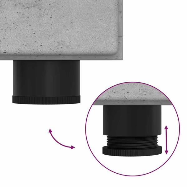 Sideboard mit Regal Betongrau 55.5 x 29 x 100 cm Holzwerkstoff