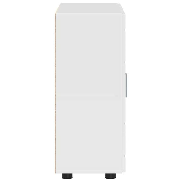 Sideboard Hochglanz-Weiß 55.5 x 29 x 100 cm Holzwerkstoff