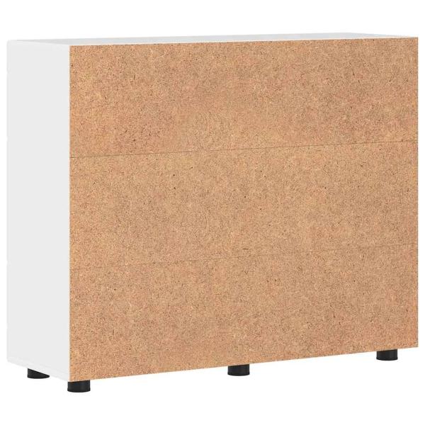 Sideboard Hochglanz-Weiß 55.5 x 29 x 100 cm Holzwerkstoff