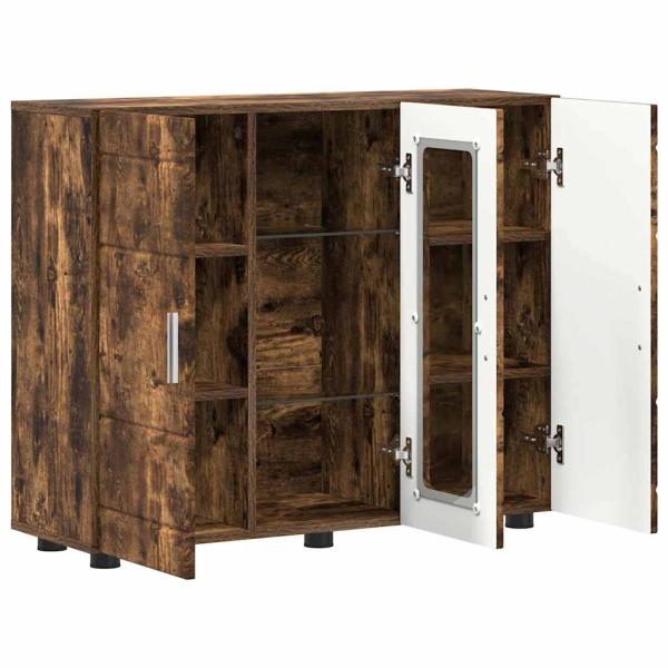 Sideboard mit Tür Räuchereiche 55.5 x 29 x 100 cm Holzwerkstoff