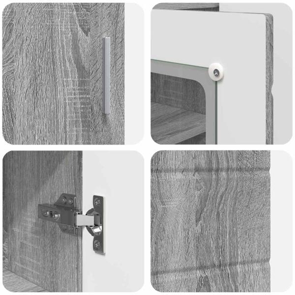 Sideboard mit Tür Grau Sonoma 55.5 x 29 x 100 cm Holzwerkstoff