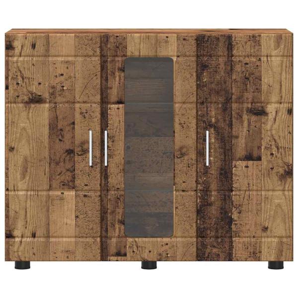 Sideboard mit Regal Altholz 55.5 x 29 x 100 cm Holzwerkstoff