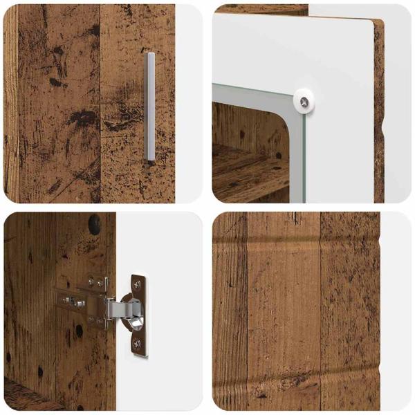 Sideboard mit Regal Altholz 55.5 x 29 x 100 cm Holzwerkstoff