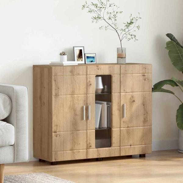 ARDEBO.de - Sideboard Eiche handwerklich 55.5 x 29 x 100 cm Holzwerkstoff