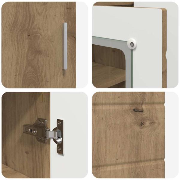 Sideboard Eiche handwerklich 55.5 x 29 x 100 cm Holzwerkstoff