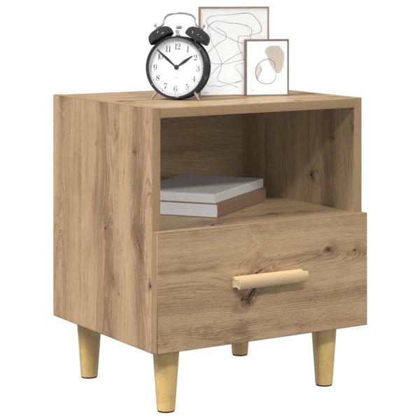 Nachttisch 2 pcs Eiche handwerklich 40 x 35 x 47,5 cm