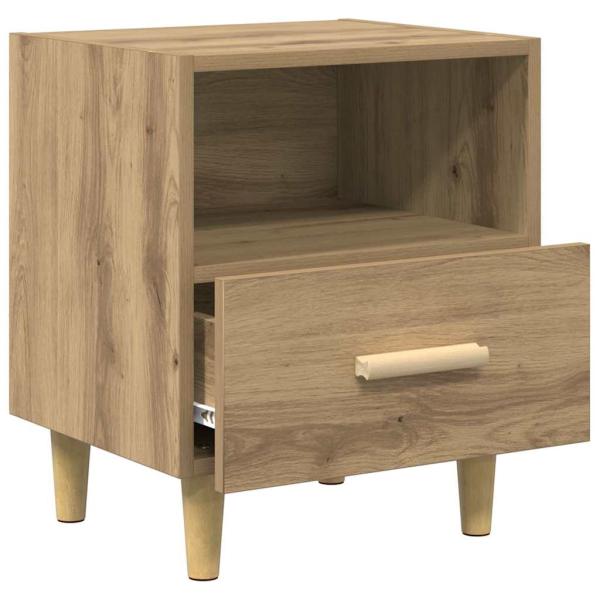 Nachttisch 2 pcs Eiche handwerklich 40 x 35 x 47,5 cm