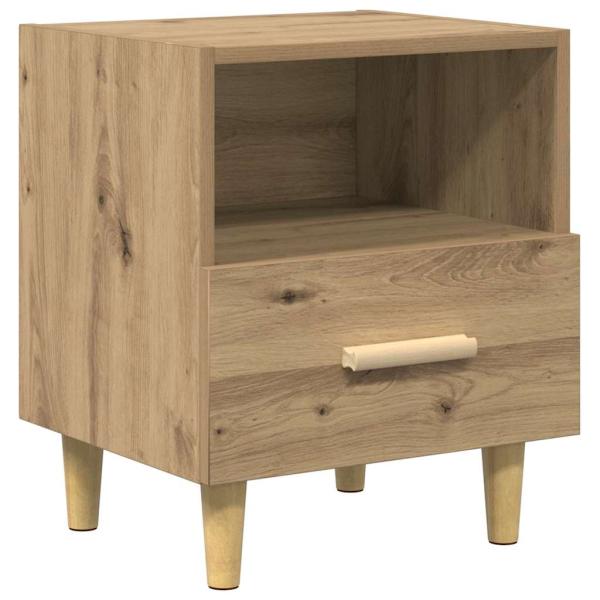 Nachttisch 2 pcs Eiche handwerklich 40 x 35 x 47,5 cm