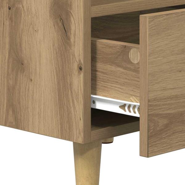 Nachttisch 2 pcs Eiche handwerklich 40 x 35 x 47,5 cm