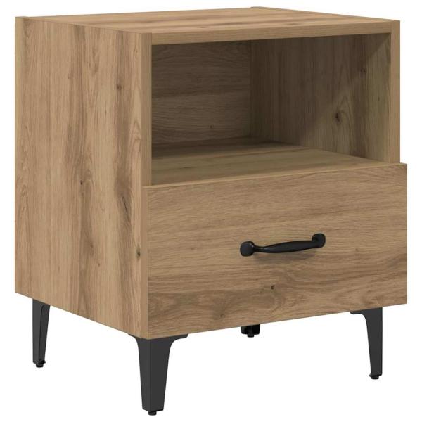 Nachttisch 2 pcs Eiche handwerklich 40 x 35 x 47,5 cm
