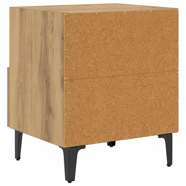 Nachttisch 2 pcs Eiche handwerklich 40 x 35 x 47,5 cm
