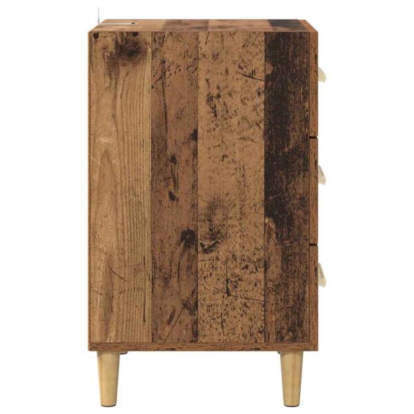 Nachttisch mit Schubladen Altholz 40 x 40 x 66 cm Holzwerkstoff