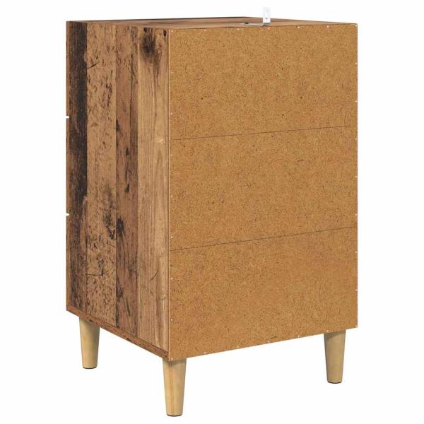 Nachttisch mit Schubladen Altholz 40 x 40 x 66 cm Holzwerkstoff